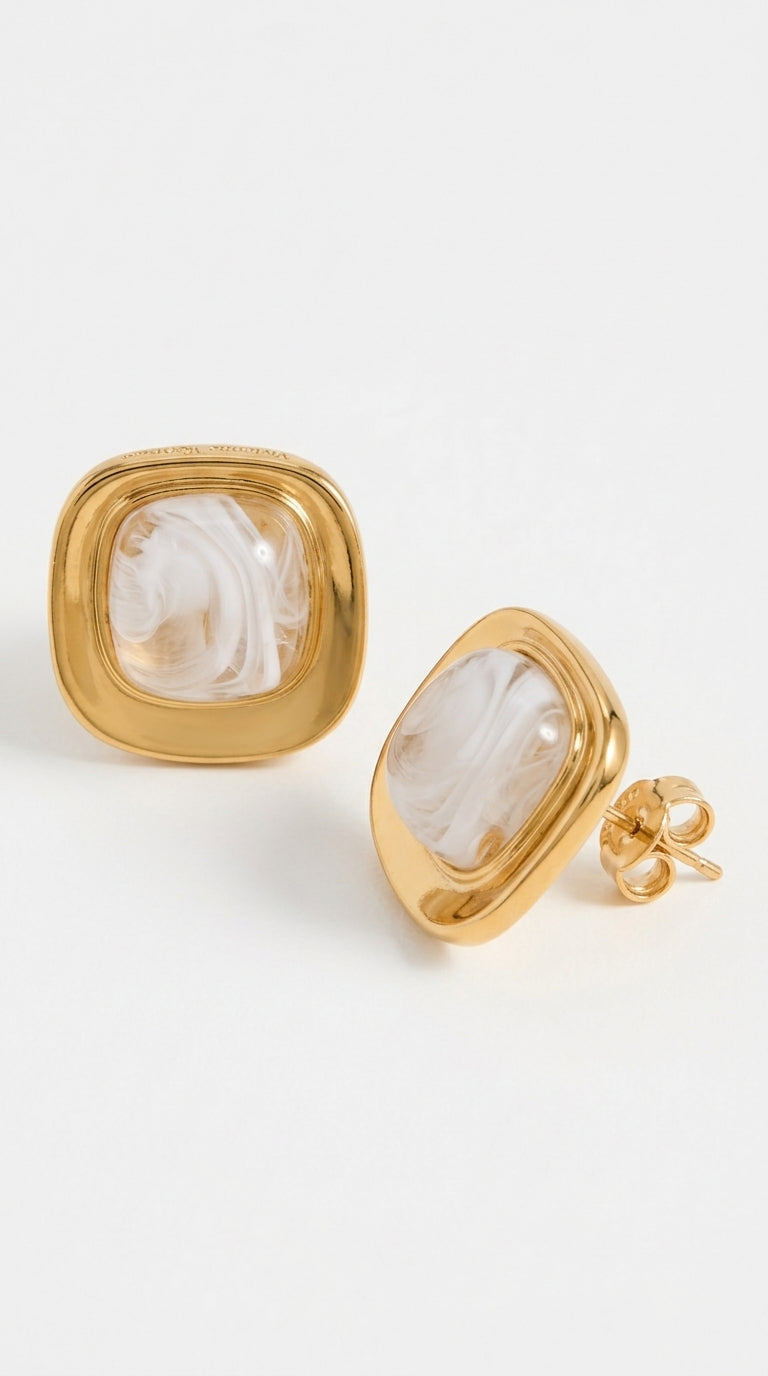 Vivienne Resin Cabochon Studs