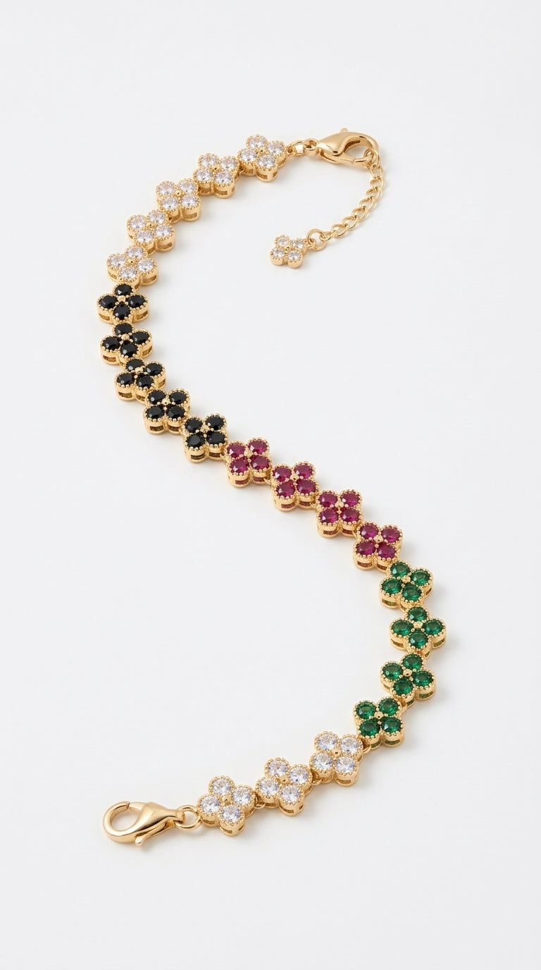 Vivienne Crystal Clover Bracelet