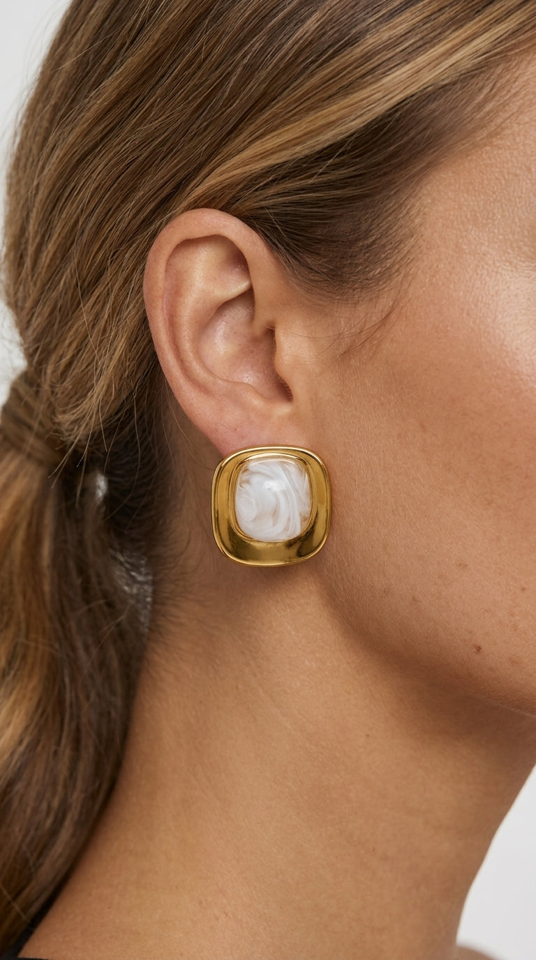 Vivienne Resin Cabochon Studs