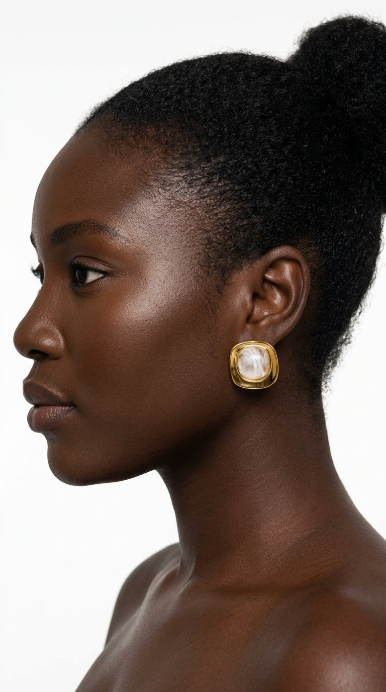 Vivienne Resin Cabochon Studs