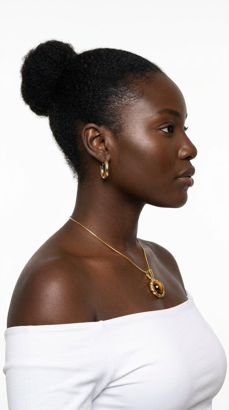 Isolde Tiger Eye Pendant Necklace