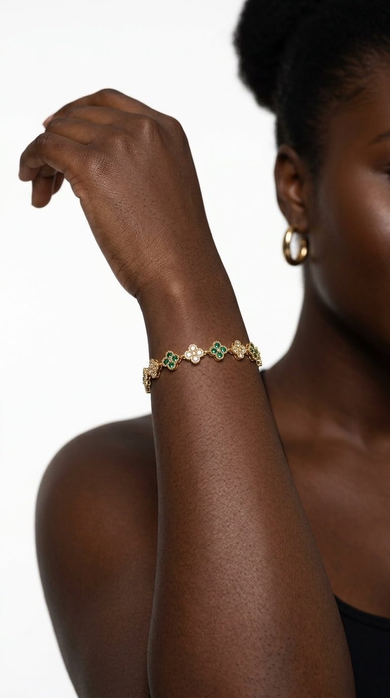 Vivienne Crystal Clover Bracelet