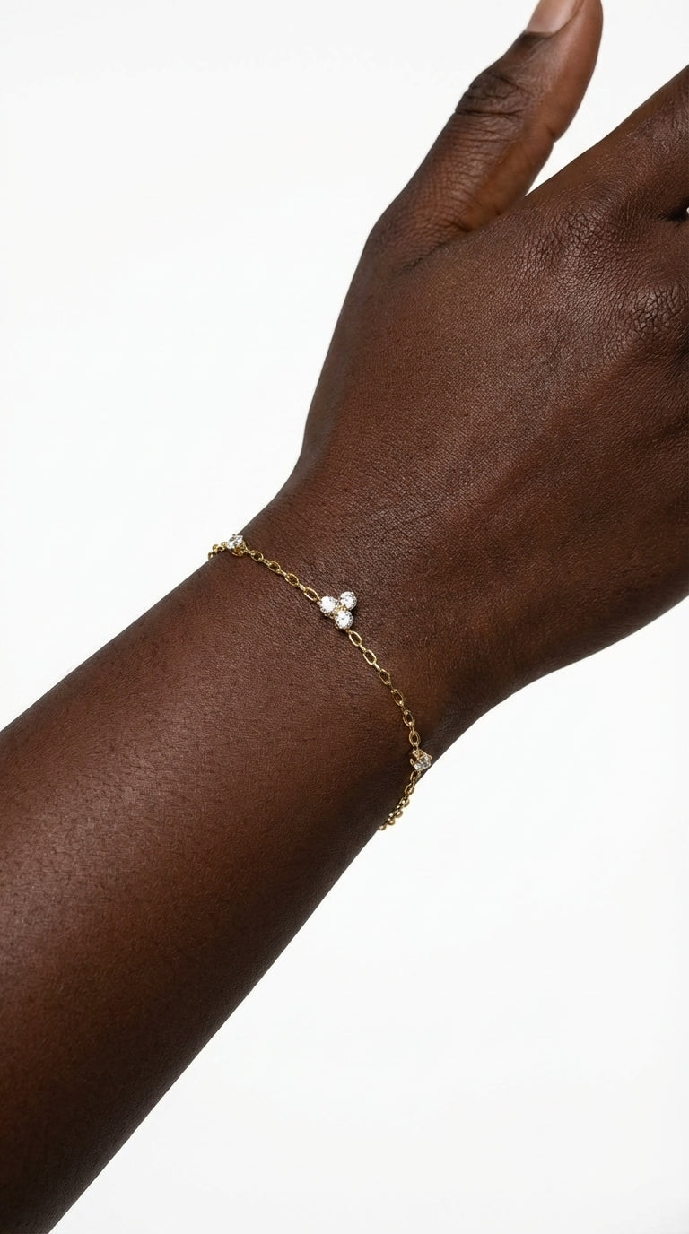 Tatiana Crystal Station Chain Bracelet