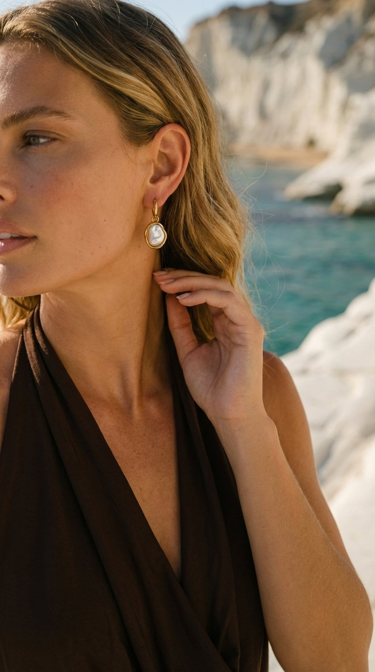 Celestine Baroque Pearl Drops