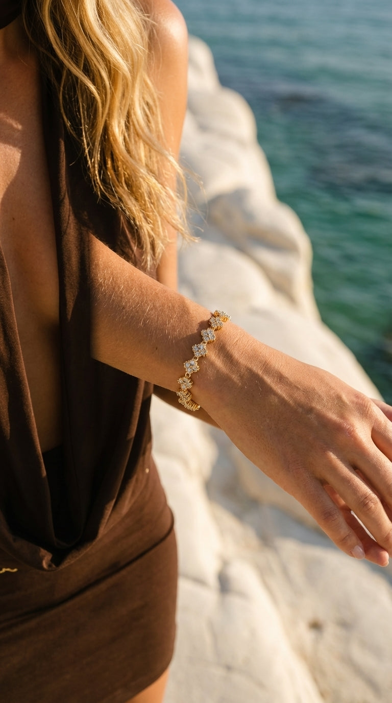 Vivienne Crystal Clover Bracelet