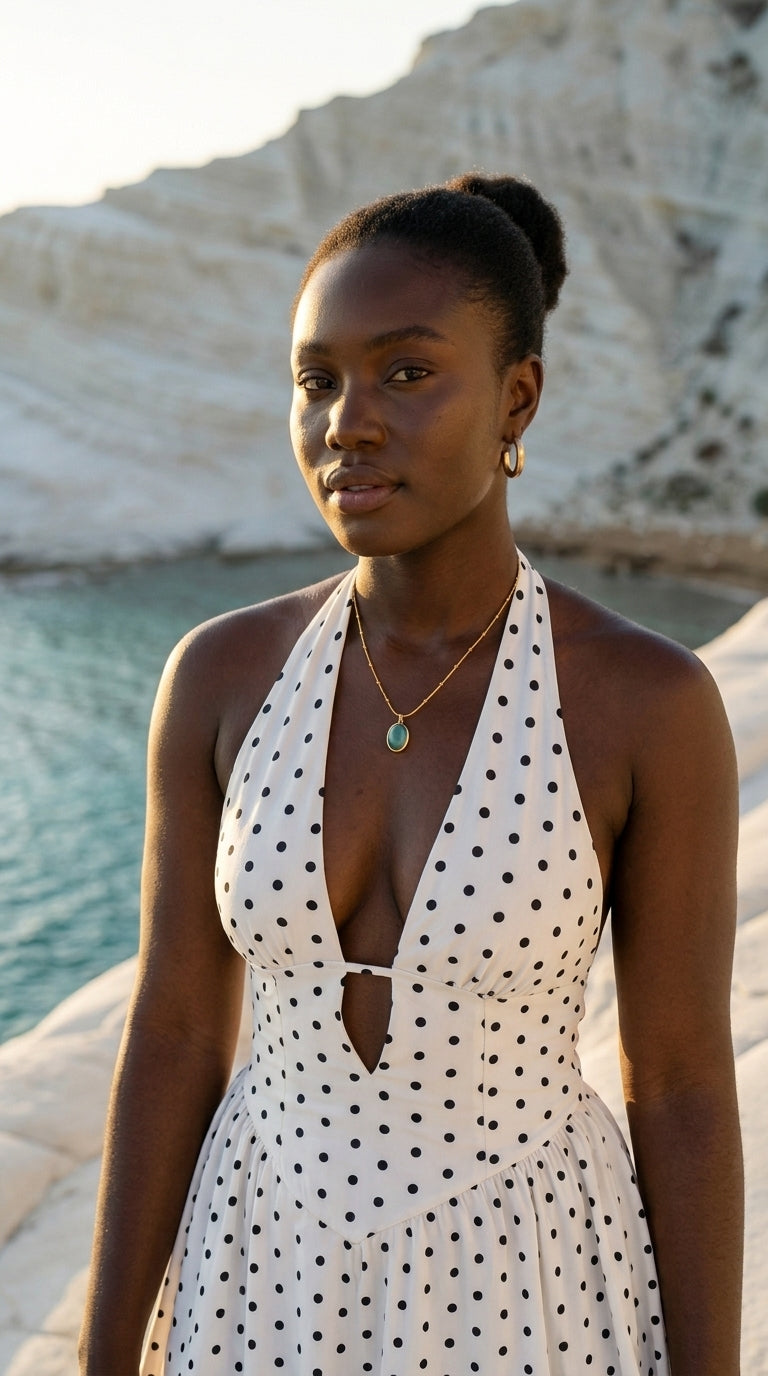 Elara Green Agate Pendant Necklace