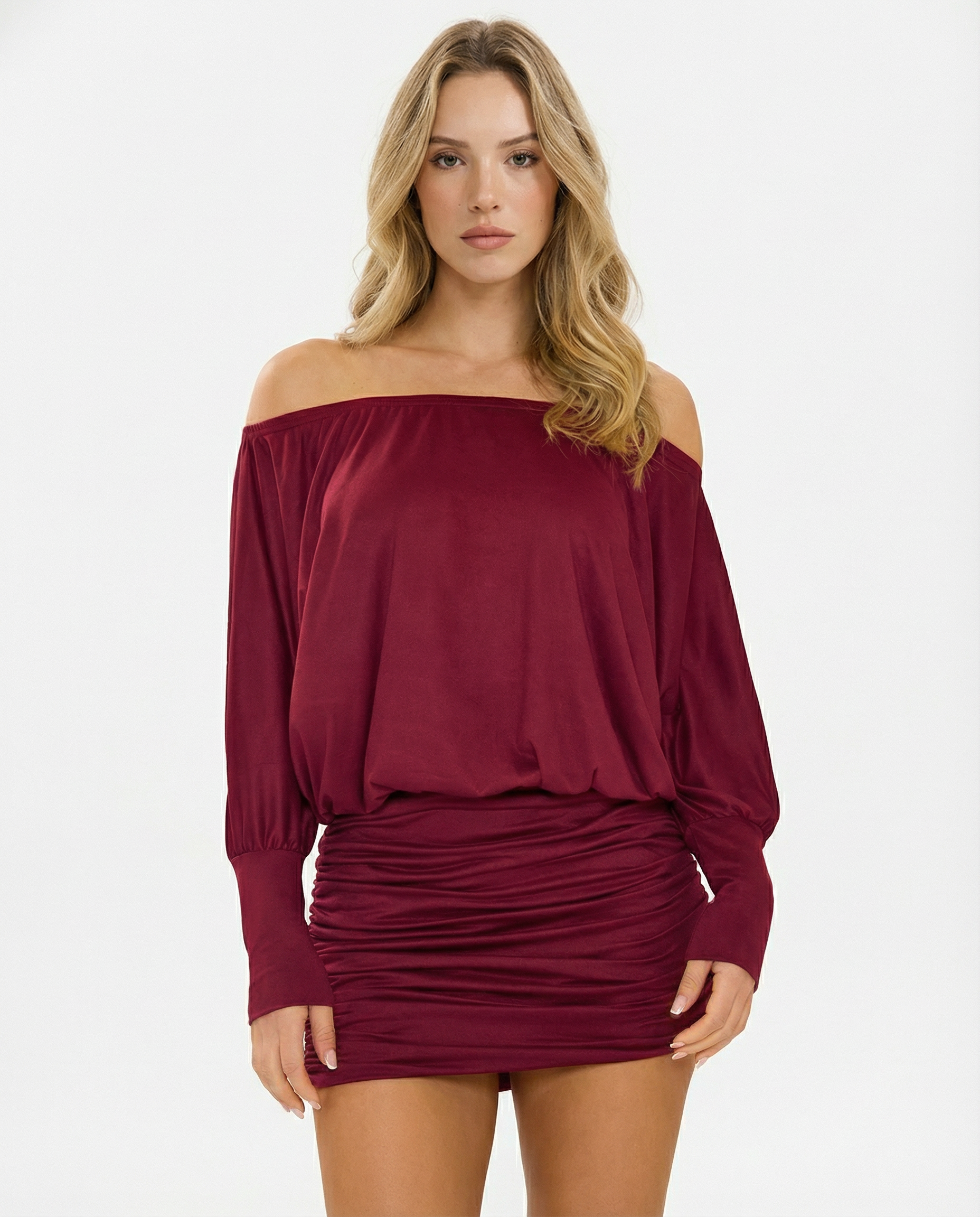 SOLA Ruched Mini Dress