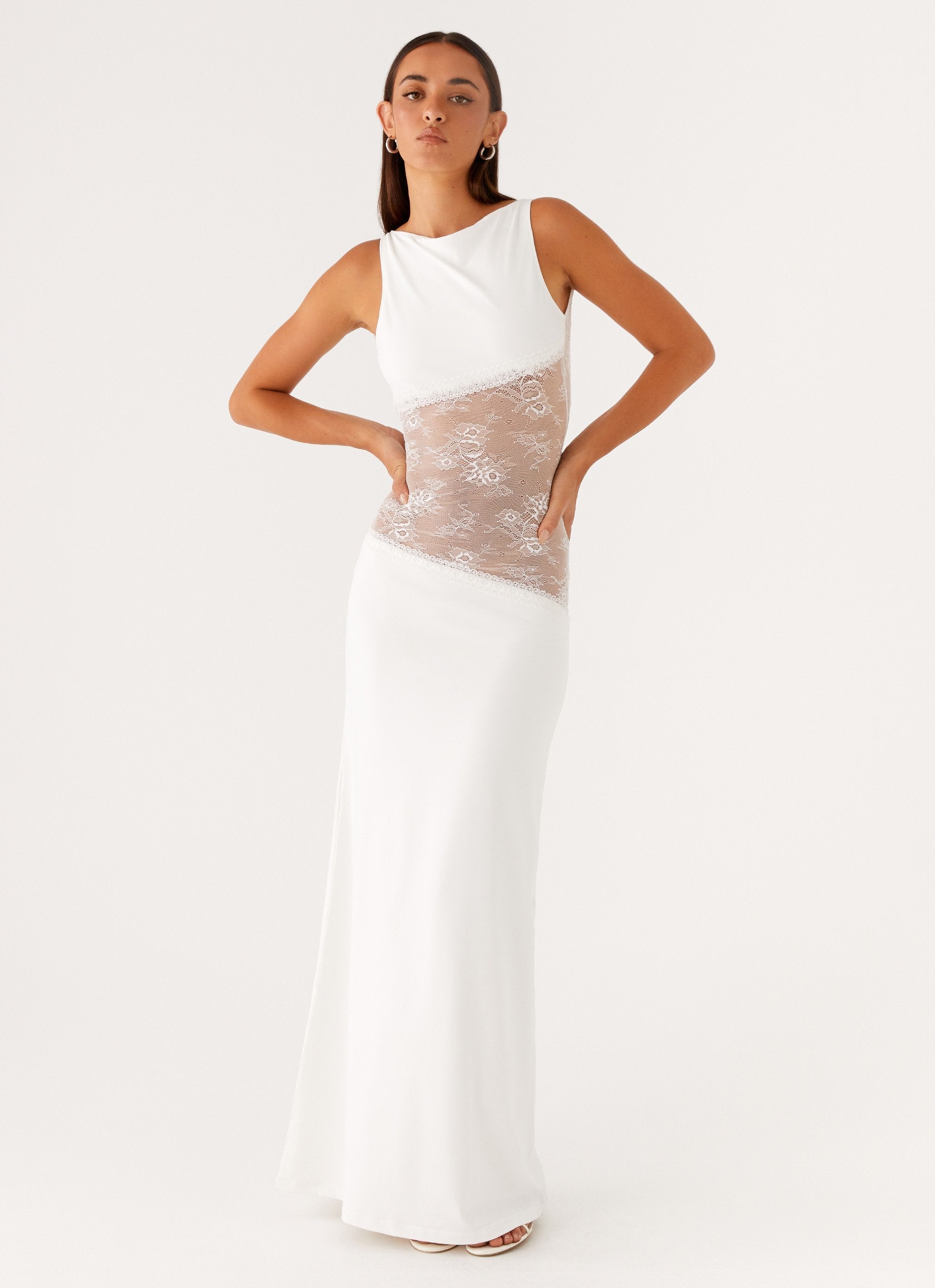 Valérinne Lucinda Lace-Waist Maxi Dress