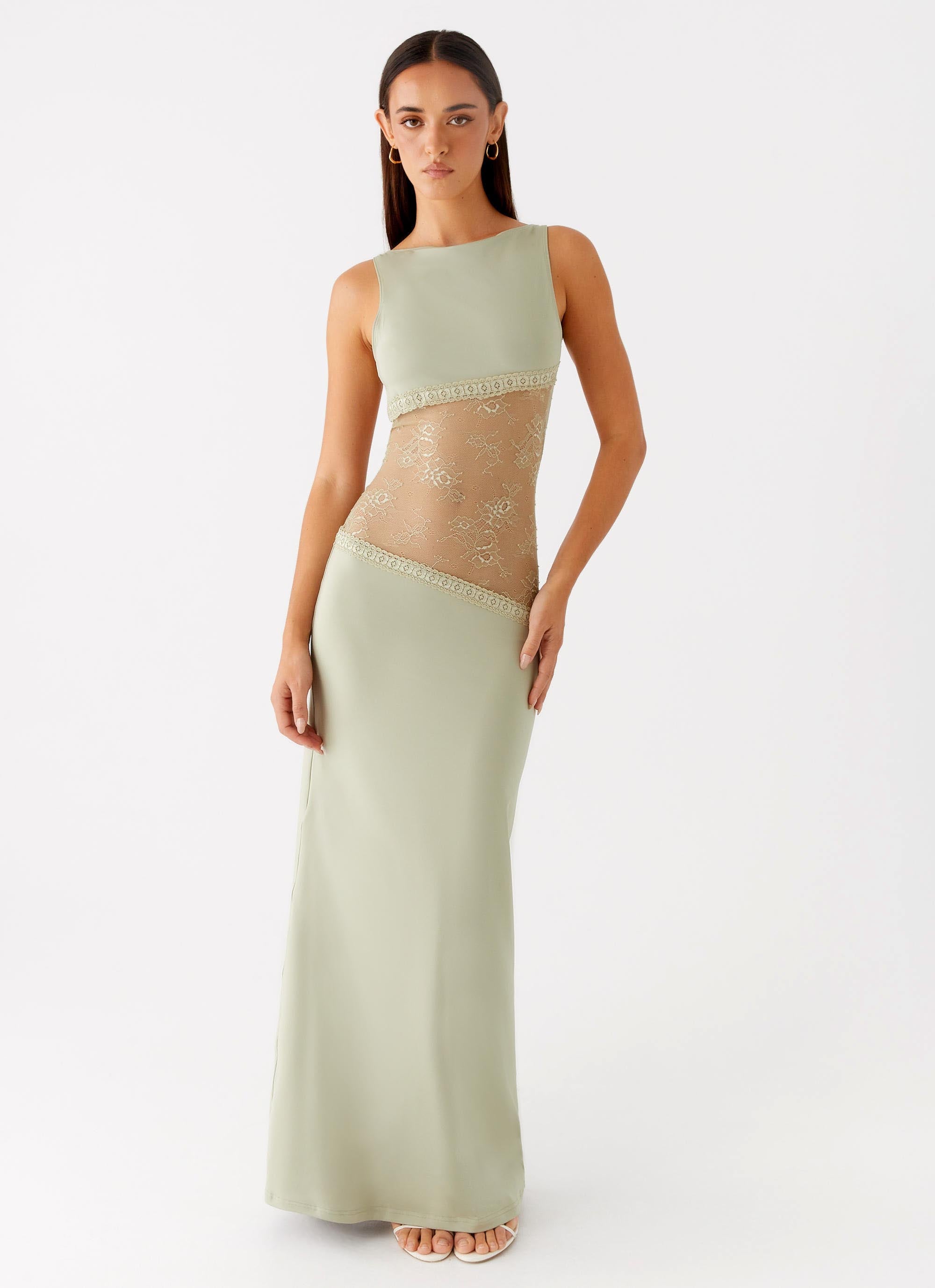 Valérinne Lucinda Lace-Waist Maxi Dress