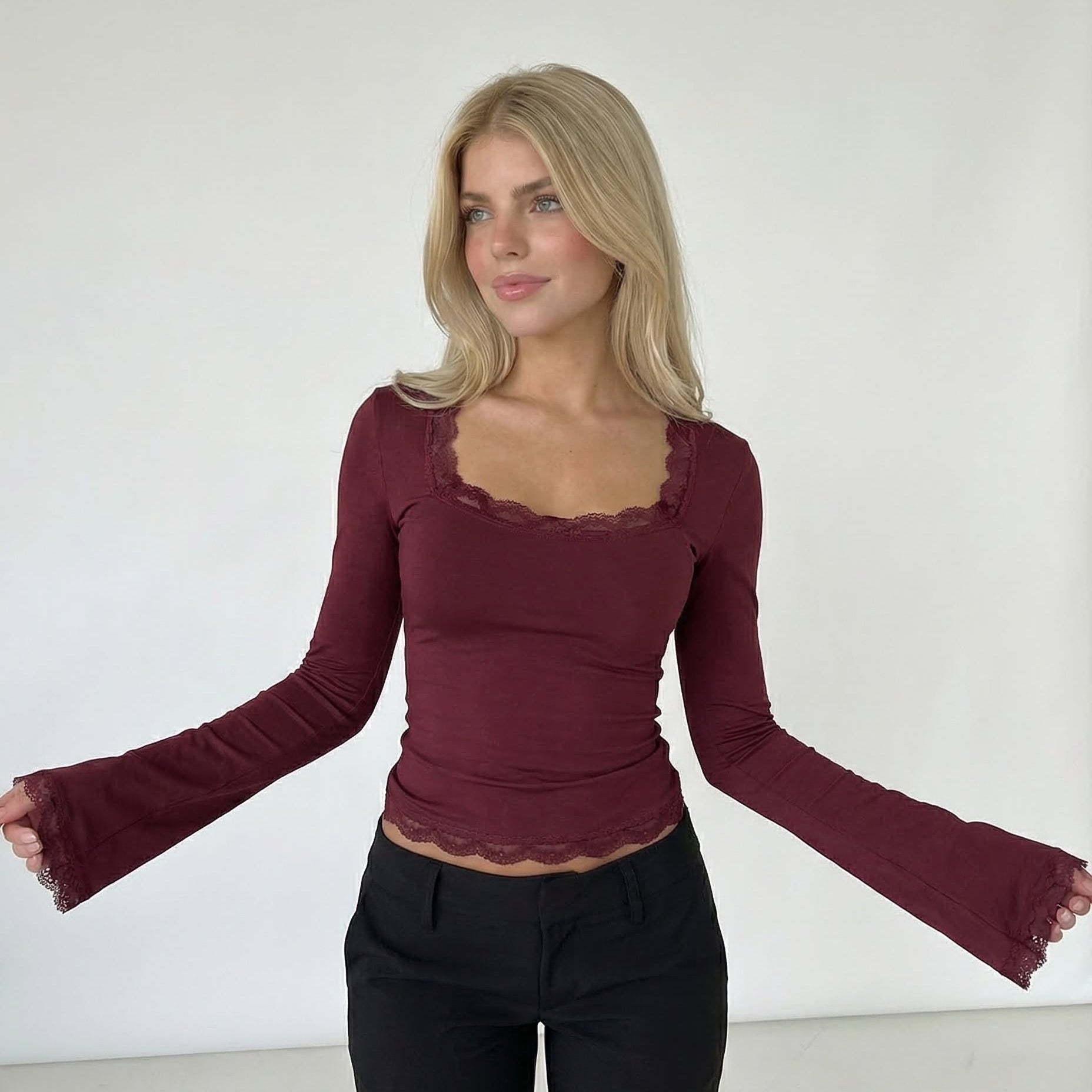 LAIR | Lace Trim Top