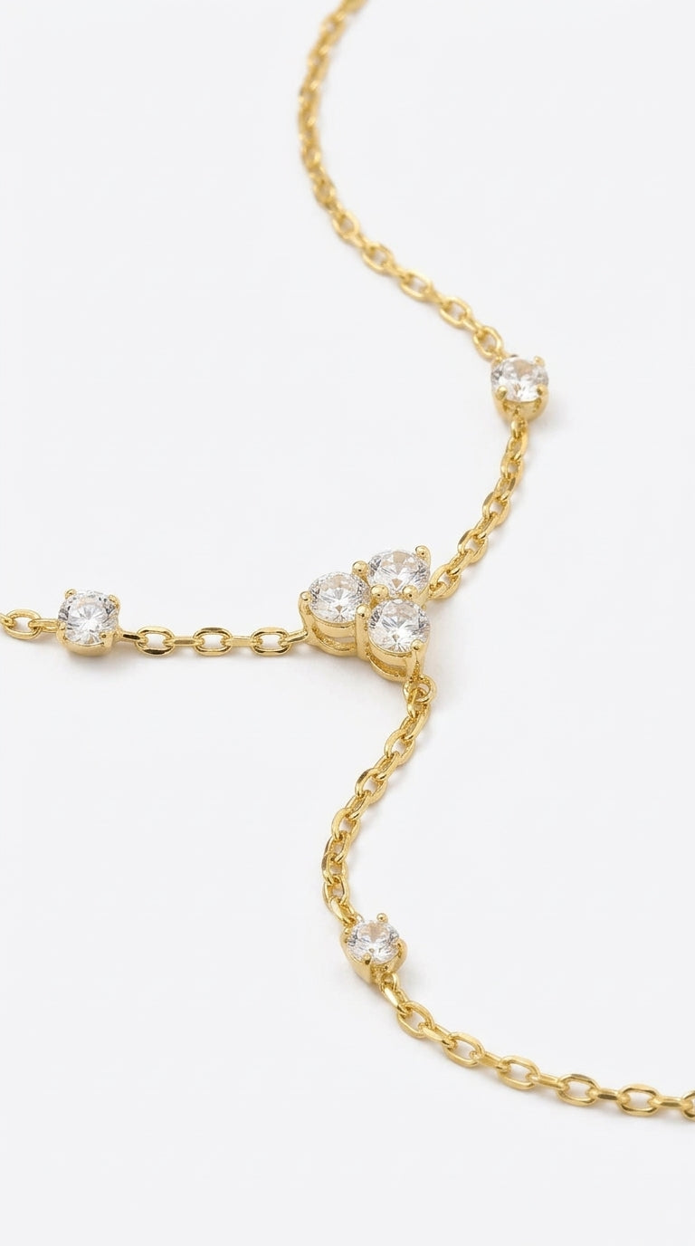 Tatiana Crystal Station Chain Bracelet