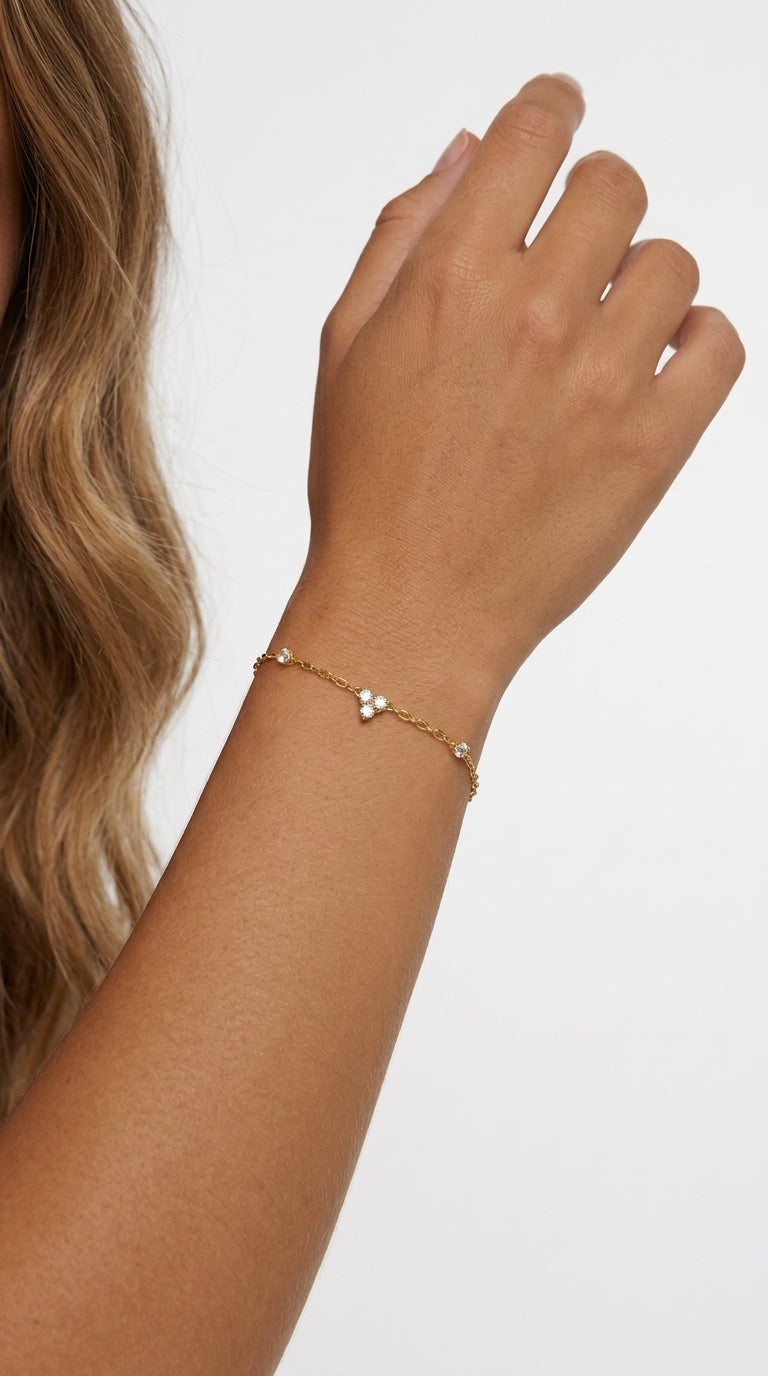 Tatiana Crystal Station Chain Bracelet