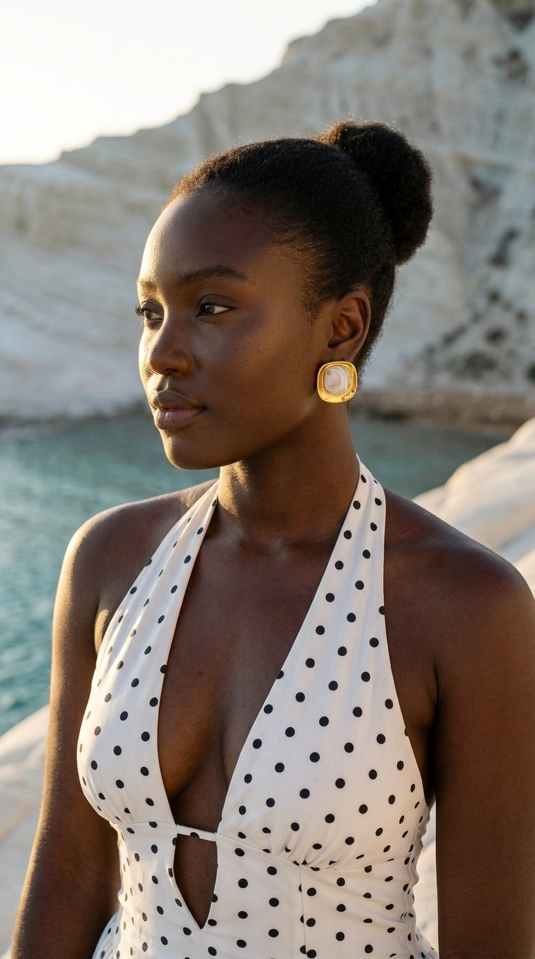 Vivienne Resin Cabochon Studs