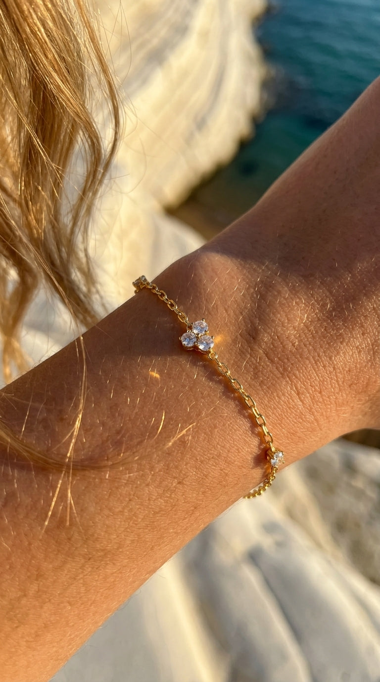 Tatiana Crystal Station Chain Bracelet