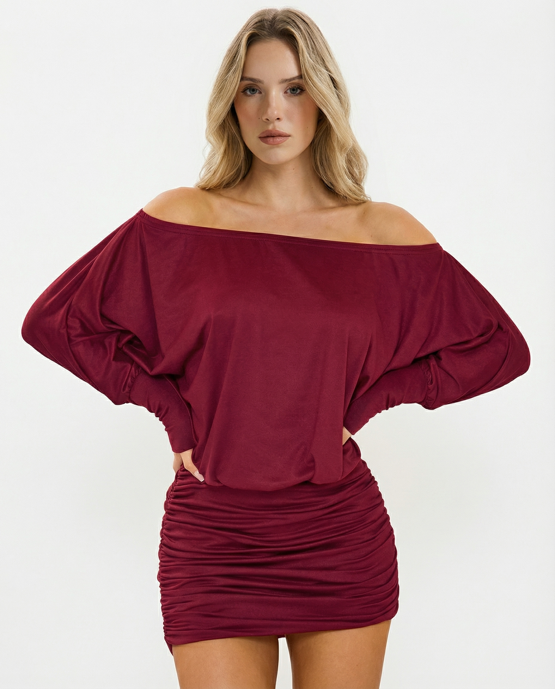 SOLA Ruched Mini Dress