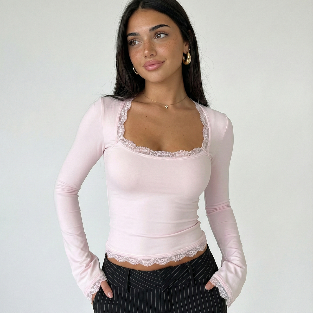 LAIR | Lace Trim Top