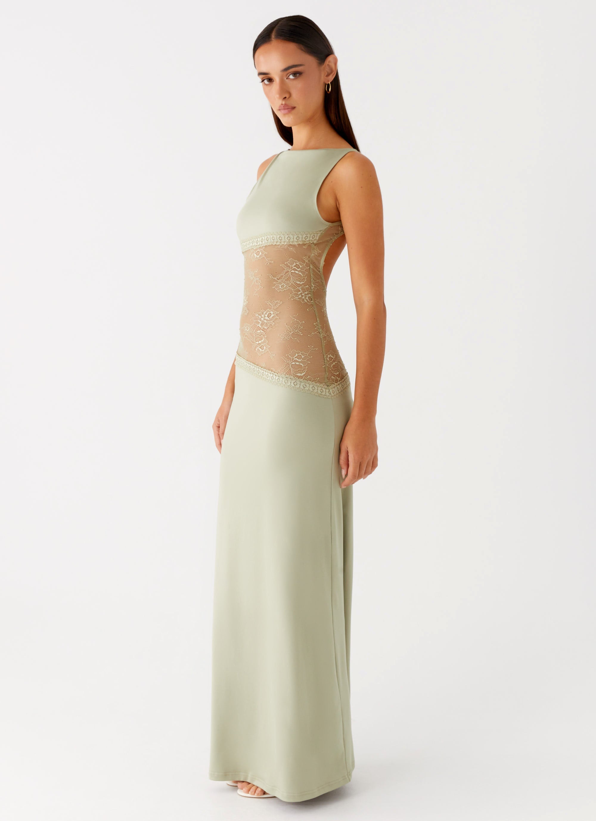 Valérinne Lucinda Lace-Waist Maxi Dress