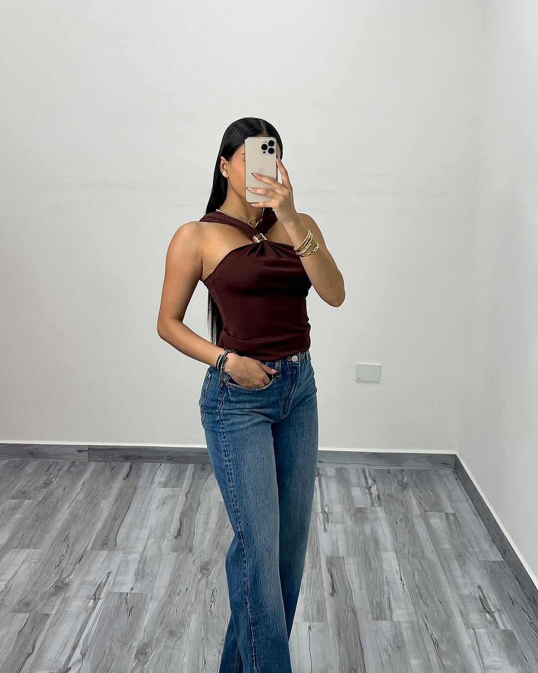 LAIR | Mocha Halter Top
